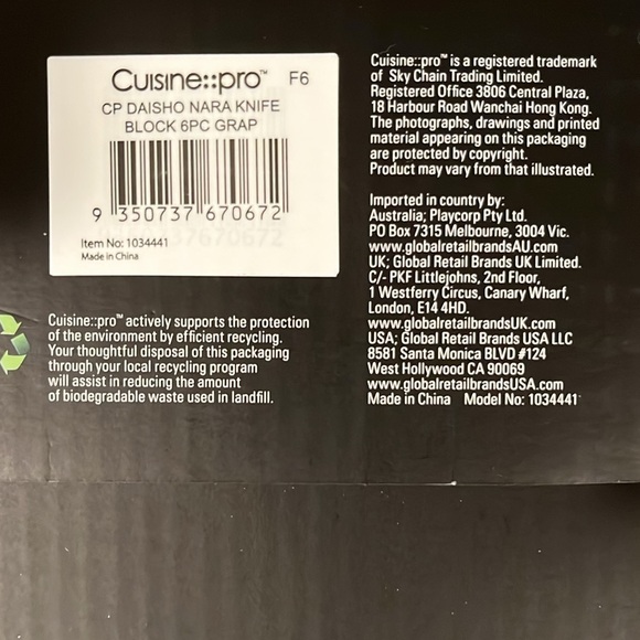 🆕 Cuisine::pro® Daisho™ Nara - Japanese Stainless Steel 6 Piece Knife Block Set - Picture 8 of 8